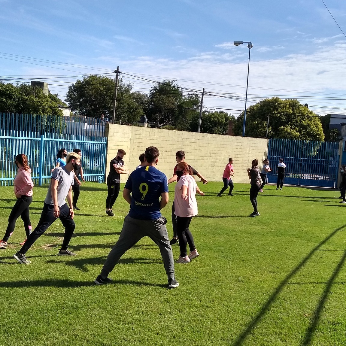 Campo de deportes en movimiento